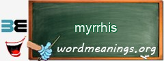 WordMeaning blackboard for myrrhis